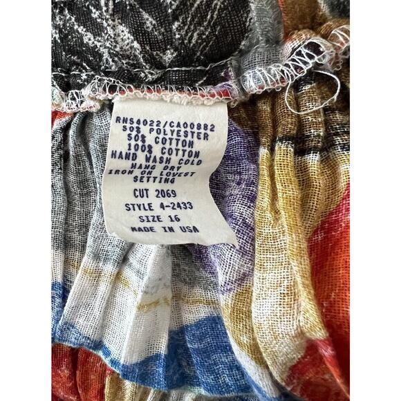 SABINO Vintage Artsy Boho Beachy Sailor Collar Top & Maxi Skirt Set 16 XL - Picture 10 of 10